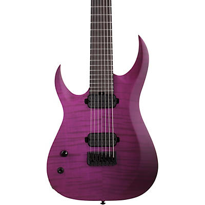 Schecter Guitar Research John Browne Tao-7 Left-Handed Electric Guitar Satin Trans Purple for sale