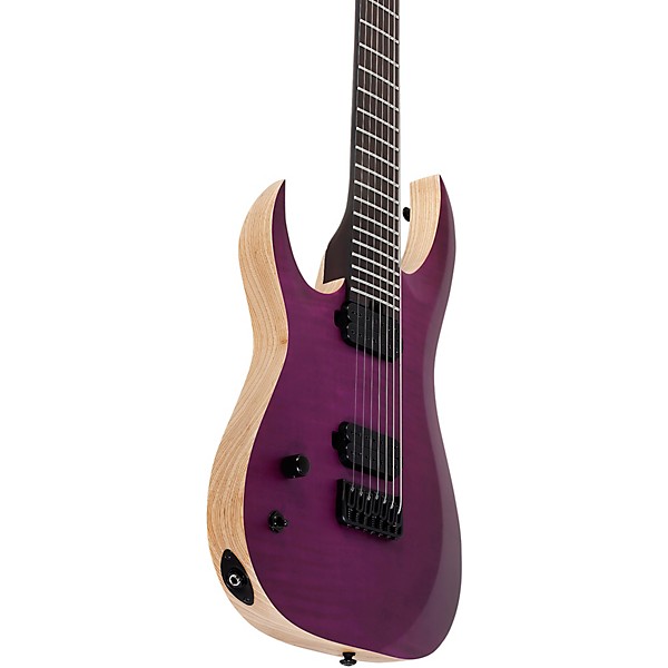Schecter Guitar Research John Browne Tao-7 Left-Handed Electric Guitar Satin Trans Purple