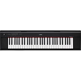 Yamaha Piaggero NP-12 61-Key Portable Keyboard With Power Adapter Black