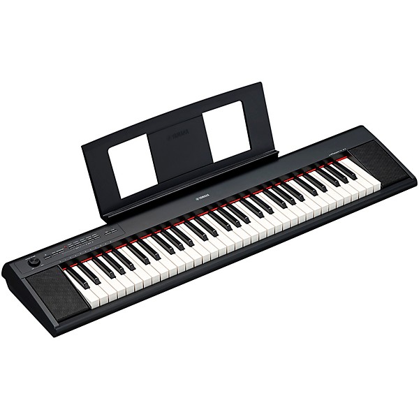 Yamaha Piaggero NP-12 61-Key Portable Keyboard With Power Adapter Black