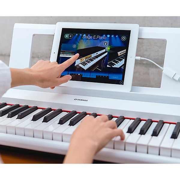 Open Box Yamaha Piaggero NP-12 61-Key Portable Keyboard With Power Adapter  Level 2 White 197881022907
