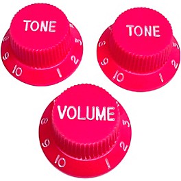 AxLabs Strat-Style Knob Kit with White Lettering (3) Pink AxLabs Strat-Style Knob Kit with White Lettering (3) Pink