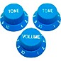 AxLabs Strat-Style Knob Kit with White Lettering (3) Light Blue thumbnail