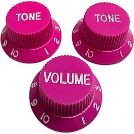 AxLabs Strat-Style Knob Kit with White Lettering (3) Pink AxLabs Strat-Style Knob Kit with White Lettering (3) Purple