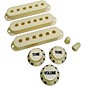 AxLabs Set Of Single Coil Pickup Covers In Vintage Spacing (52mm), Two Switch Tips, And Three Knobs (Black Lettering) Vintage White thumbnail