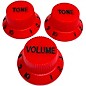 AxLabs Strat-Style Knob Kit with Black Lettering (3) Red thumbnail