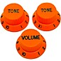 AxLabs Strat-Style Knob Kit with Black Lettering (3) Orange thumbnail