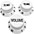 AxLabs Strat-Style Knob Kit with Black Lettering (3) White AxLabs Strat-Style Knob Kit with Black Lettering (3) White