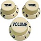 AxLabs Strat-Style Knob Kit with Black Lettering (3) Parchment thumbnail