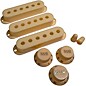AxLabs Set Of Single Coil Pickup Covers In Vintage Spacing (52mm), Two Switch Tips, And Three Knobs (Gold Lettering) Parchment thumbnail