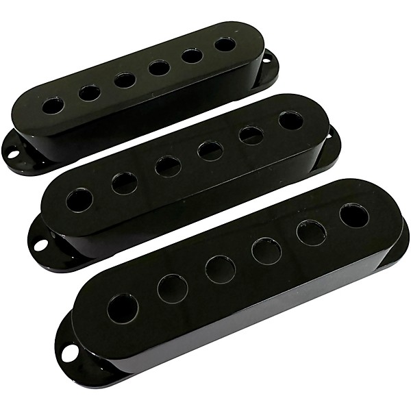 AxLabs Set Of Single Coil Pickup Covers In Vintage Spacing (52mm) Black