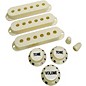 AxLabs Set Of Single Coil Pickup Covers In Modern Spacing (52/50/48), Two Switch Tips, And Three Knobs (Black Lettering) Vintage White thumbnail
