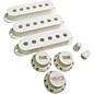 AxLabs Set Of Single Coil Pickup Covers In Modern Spacing (52/50/48), Two Switch Tips, And Three Knobs (Gold Lettering) White thumbnail