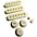 ... AxLabs Set Of Single Coil Pickup Covers In Modern Spacing (52/50/48), Two Switch Tips, And Three Knobs (Gold Lettering) Vintage White