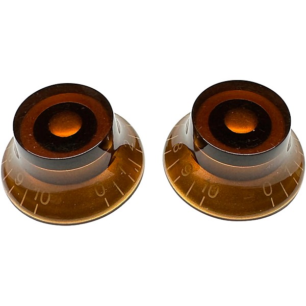 AxLabs Bell Knob (White Lettering) - 2 Pack Aged Gold