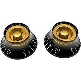 AxLabs Bell Knob (White Lettering) - 2 Pack Black/Gold