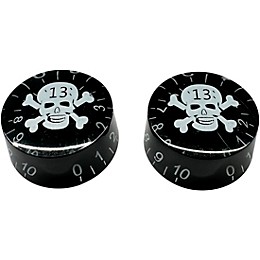 AxLabs Black Speed Knob With Skull Graphic - 2 Pack Black/White