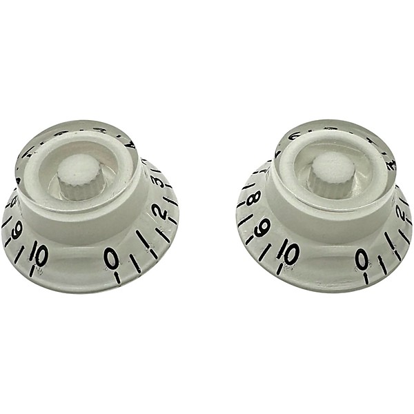 AxLabs Bell Knob (Black Lettering) - 2 Pack White