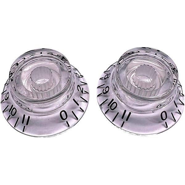AxLabs Bell Knob That Goes To 11 (Black Lettering) - 2 Pack Clear
