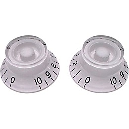 AxLabs Left Handed Bell Knob (Black Lettering) - 2 Pack White