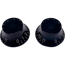 AxLabs Bell Knob That Goes To 11 (White Lettering) - 2 Pack Black