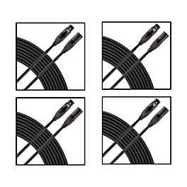 Livewire Elite Quad Microphone Cable 4-Pack 25 ft. Black