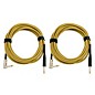 Musician's Gear Tweed Right Angle Instrument Cable 2-Pack 20 ft. Gold thumbnail