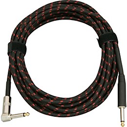 Musician's Gear Tweed Right Angle Instrument Cable 2-Pack 20 ft. Red