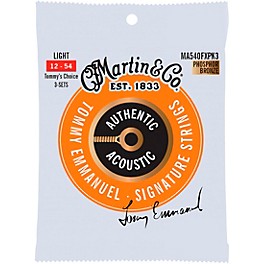 Martin Authentic Acoustic Flexible Core Guitar... Martin Authentic Acoustic Flexible Core Guitar Strings 3-Pack Light (12-54)