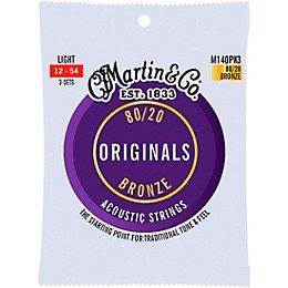 Martin Originals 80/20 Bronze 3-Pack Light (12-54)