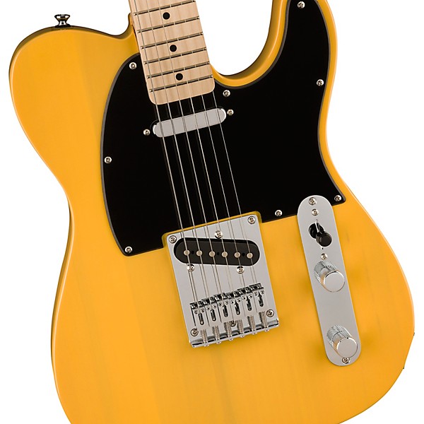 Open Box Squier Sonic Telecaster Maple Fingerboard Electric Guitar Level 2 Butterscotch Blonde 197881138363