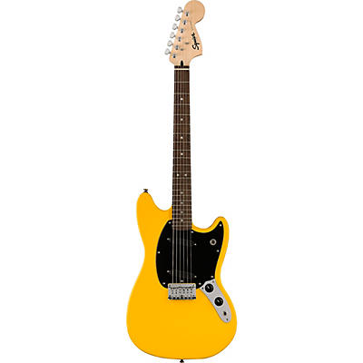 Squier Sonic Mustang Laurel Fingerboard Electric Guitar Graffiti Yellow for sale