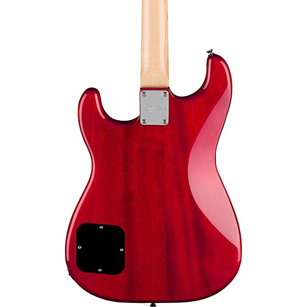 Squier Paranormal Strat-O-Sonic Laurel Fingerboard Electric Guitar Crimson Red Transparent