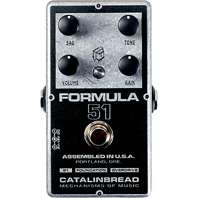 Catalinbread Formula 51 Tweed Champ-Style Overdrive Effects Pedal Black And Silver for sale