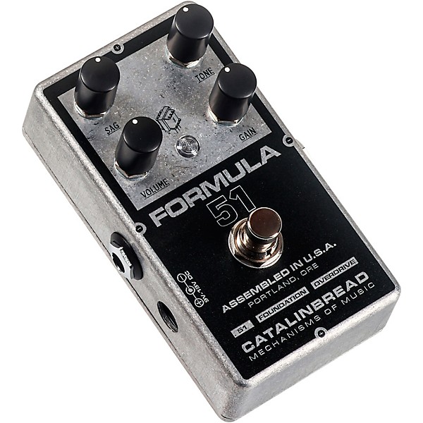 Catalinbread Formula 51 Tweed Champ-style Overdrive Effects Pedal Black and Silver