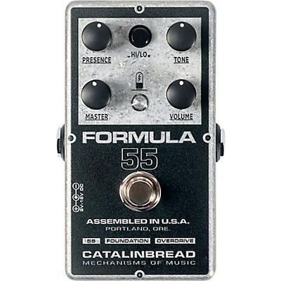 Catalinbread Formula 55 Tweed Deluxe-Style Overdrive Effects Pedal Black And Silver for sale