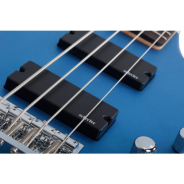 Schecter Guitar Research C-4 Deluxe Electric Bass Satin Metallic Light Blue