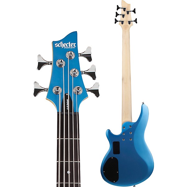 Schecter Guitar Research C-5 Deluxe Electric Bass Satin Metallic Light Blue