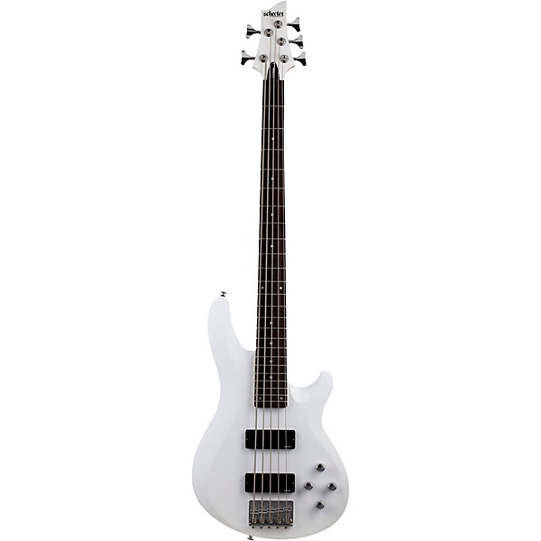 Schecter Guitar Research C-5 Deluxe Electric Bass Satin White
