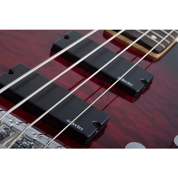 Schecter Guitar Research C-4 Plus Electric Bass See-Thru Cherry Burst