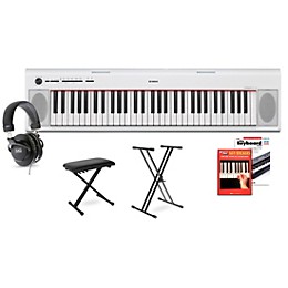 Yamaha Piaggero NP-12 White Portable Keyboard With Power
