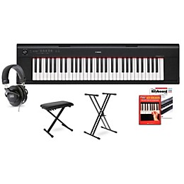 Yamaha Piaggero NP-12 Black Portable Keyboard With Power Adapter