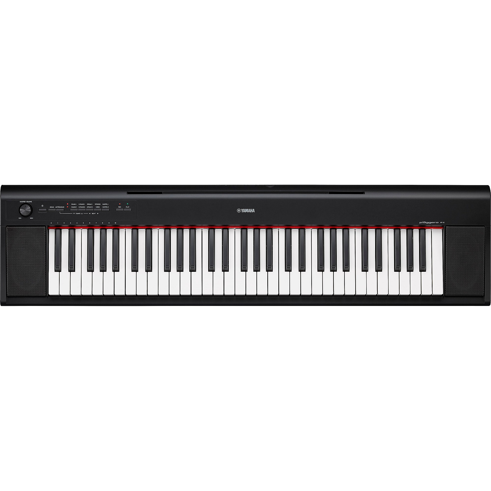 Yamaha Piaggero NP-12 Black Portable Keyboard With Power Adapter