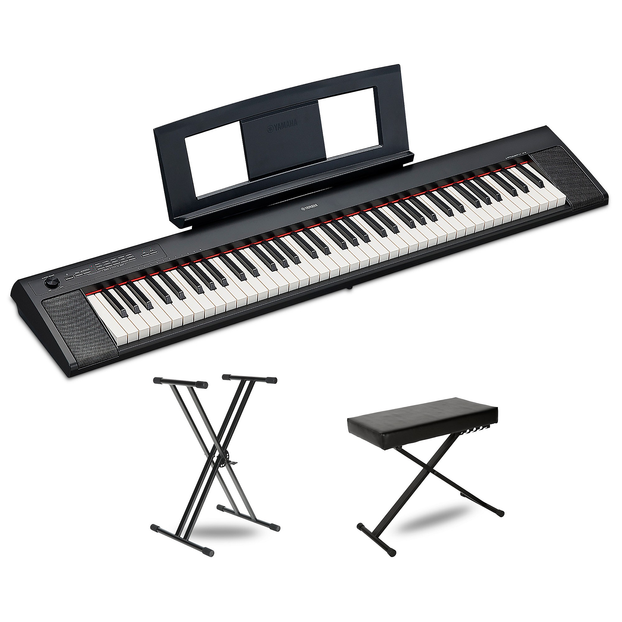 Yamaha PSR-E373 Portable Keyboard with Power Adapter KEY ESSENTIALS BUNDLE