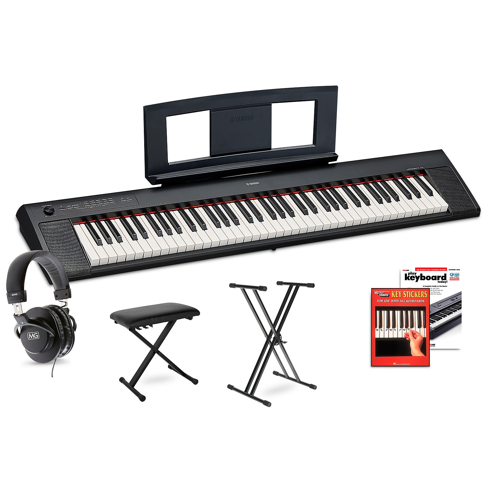 Yamaha Piaggero NP-32 Black Portable Keyboard With Power