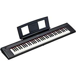 Yamaha Piaggero NP-32 Black Portable Keyboard With Power Adapter Beginner Package