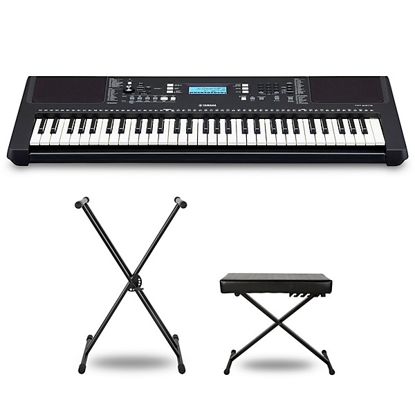 Yamaha PSR-E373 61-Key Portable Keyboard With Power Adapter 