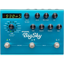 Strymon BigSky Reverberator Multi-Reverb Effects Pedal Blue