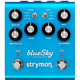 Strymon blueSky V2 Reverberator Effects Pedal Blue