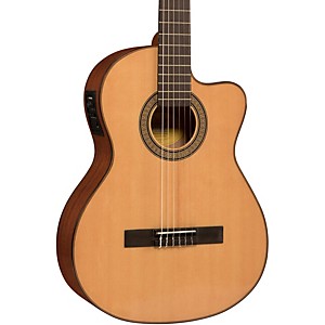 Lucero LC150Sce Spruce/Sapele Cutaway Acoustic-Electric Classical Guitar Natural 